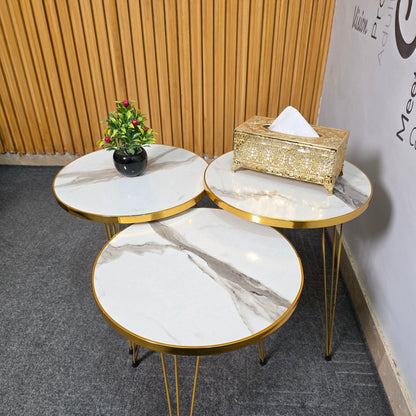 Black & White Coffee & Decor Table Set of 3 – 360 HappyStore
