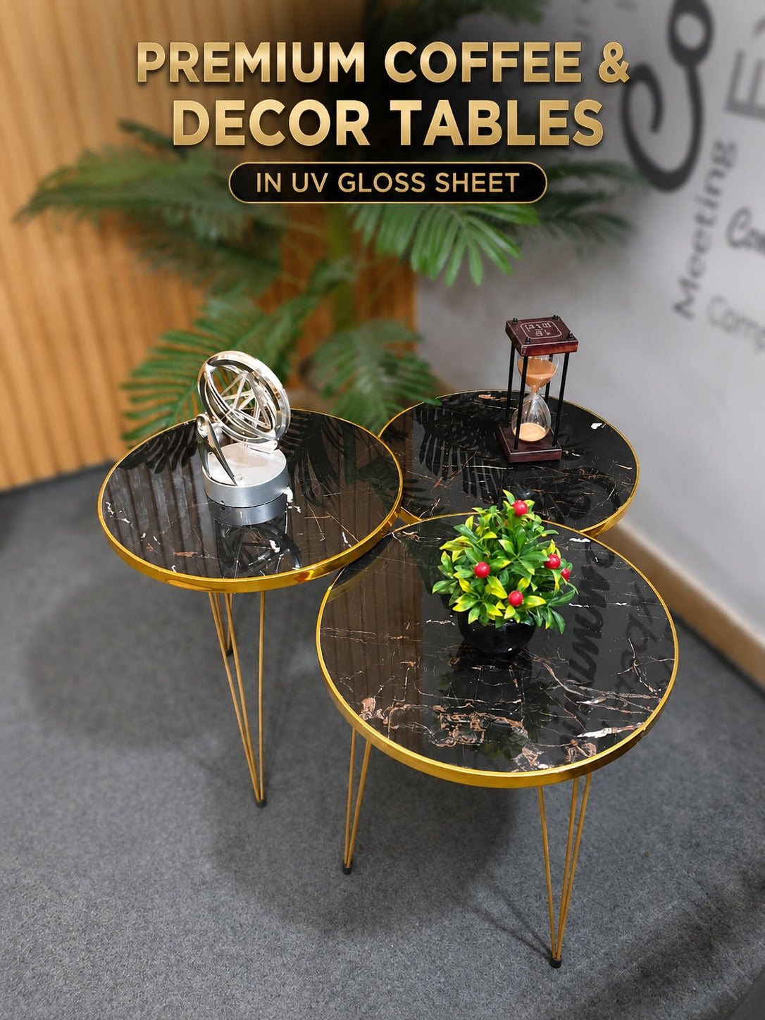 Coffee/Decor Table Set of 3 (UV Gloss Sheet)