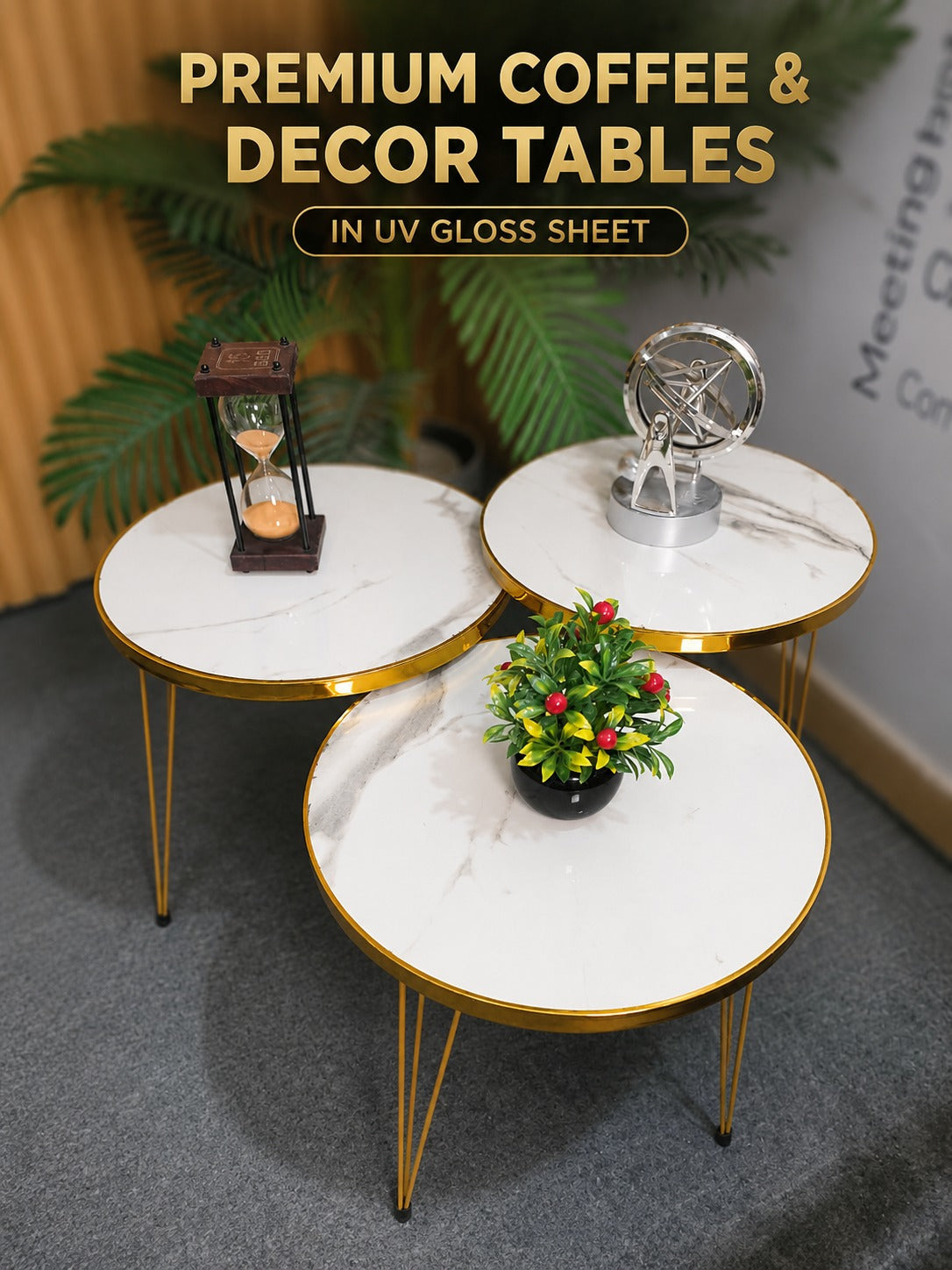 Coffee/Decor Table Set of 3 (UV Gloss Sheet)